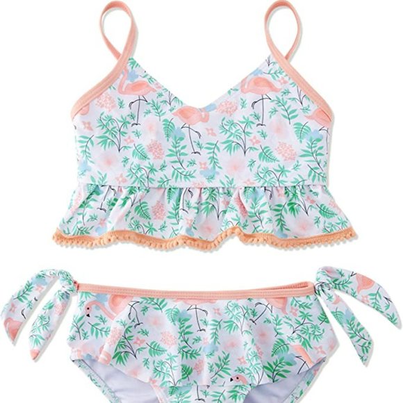 SWIMSOBO  Girls Mermaid Ruffle Two Piece Bikini Bathing Suit Set    A193-30 - Picture 1 of 7